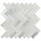 Msi Angora Herringbone SAMPLE Polished Marble Mesh-Mounted Mosaic Tile ZOR-MD-0199-SAM - alternate 1